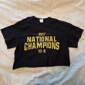 UCF Black National Champions Crop Top